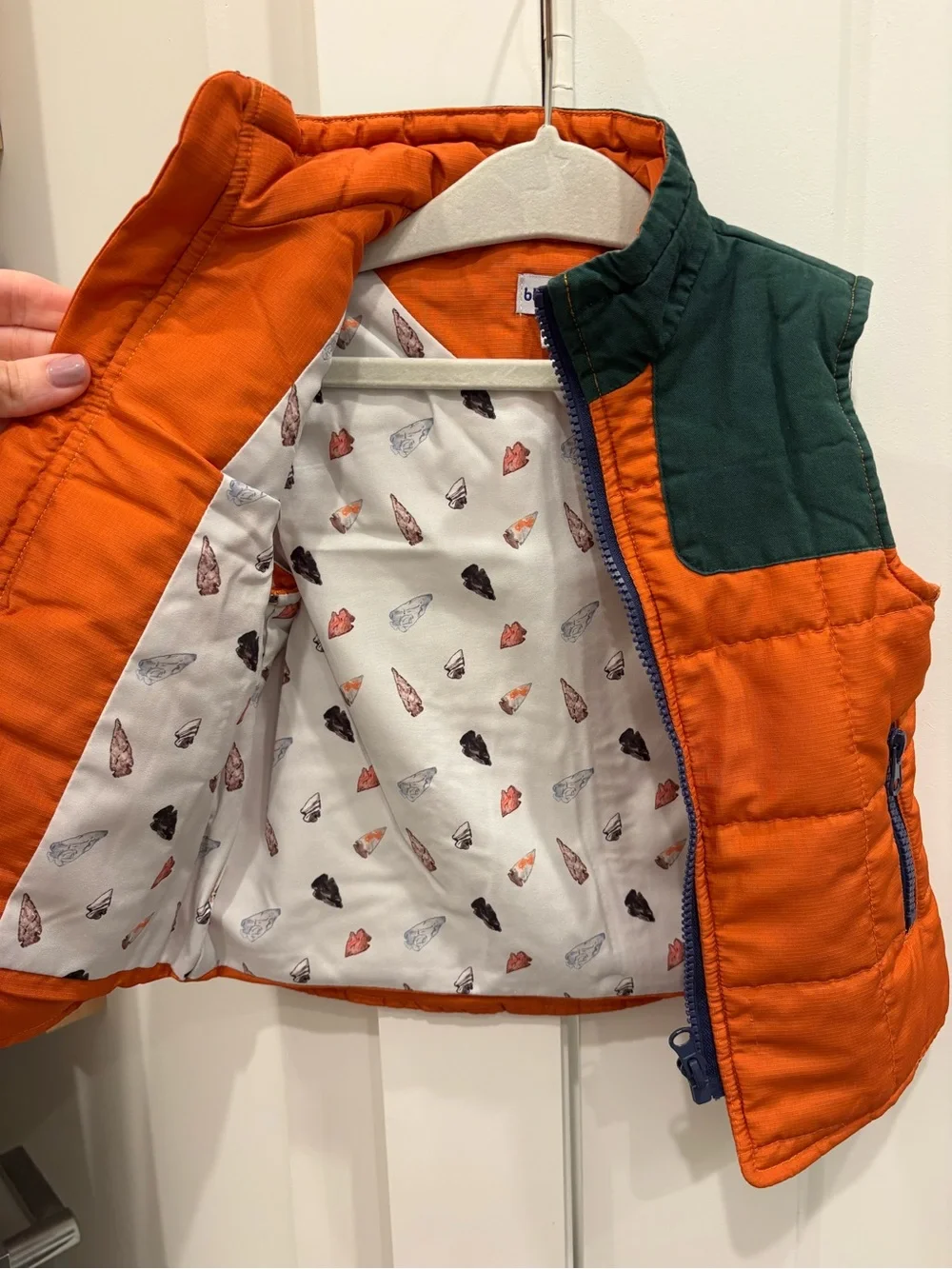 Orange & Green Puffer Vest